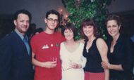 Tom Hanks, her brother Colin Hanks, her mother Susan Dillingham, E.A. Hanks, and her stepmother Rita Wilson Hanks. Courtesy of photo- E.A. Hanks